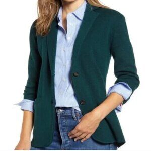 J. Crew Schoolboy Sweater Blazer in Academic Green S